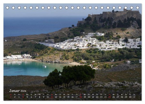 Produktbild: Trauminsel Rhodos (Tischkalender 2026 DIN A5 quer), CALVENDO Monatskalender