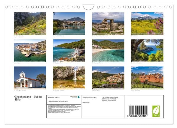 Produktbild: Griechenland - Eub&ouml;a - Evia (Wandkalender 2026 DIN A4 quer), CALVENDO Monatskalender