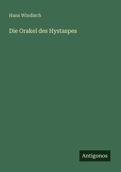 Produktbild: Die Orakel des Hystaspes