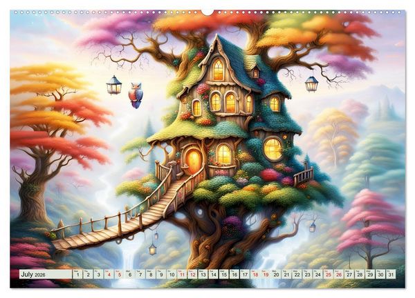 Produktbild: Treehouse fantasies (Wall Calendar 2026 DIN A2 landscape), CALVENDO 12 Month Wall Calendar