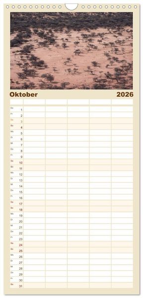 Produktbild: Familienplaner 2026 - Namibia - Sehnsucht der Ferne mit 5 Spalten (Wandkalender, 21 x 45 cm) CALVENDO