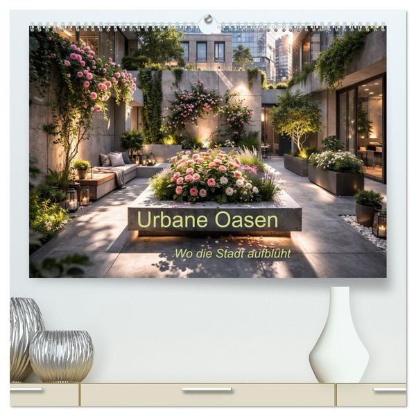 Produktbild: Urbane Oasen - Wo die Stadt aufblüht (hochwertiger Premium Wandkalender 2027 DIN A2 quer), Kunstdruck in Hochglanz