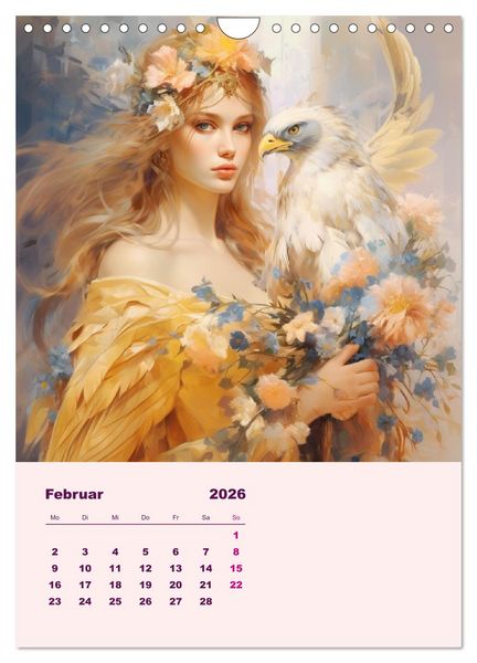 Produktbild: Elfen mit Krafttieren. Zauberhafte Lichtwesen (Wandkalender 2026 DIN A4 hoch), CALVENDO Monatskalender