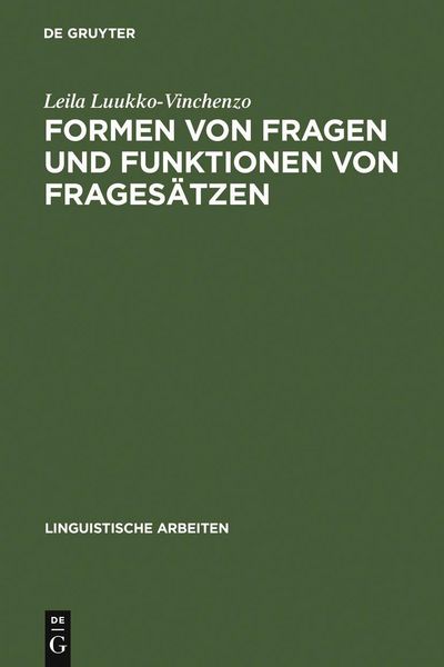 Produktbild: Formen von Fragen und Funktionen von Frages&auml;tzen