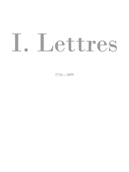 Produktbild: I. Lettres