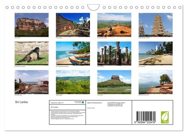 Produktbild: Sri Lanka (Wandkalender 2027 DIN A4 quer), CALVENDO Monatskalender