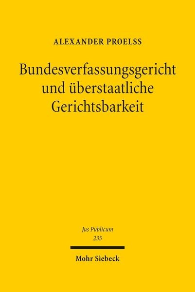 Produktbild: Bundesverfassungsgericht und &uuml;berstaatliche Gerichtsbarkeit