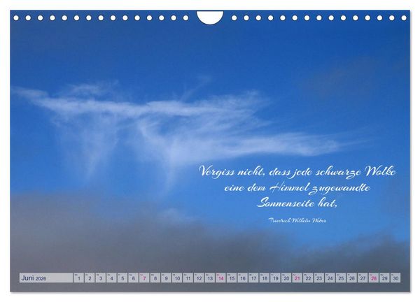 Produktbild: Die Wolken: "Schauspieler der L&uuml;fte" (Wandkalender 2026 DIN A4 quer), CALVENDO Monatskalender