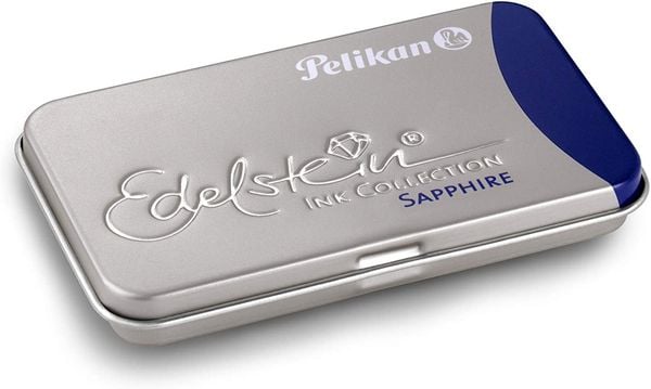 Produktbild: Pelikan Edelstein&reg; Ink Collection Sapphire, Blau, 6 Gro&szlig;raumpatronen im Metalletui