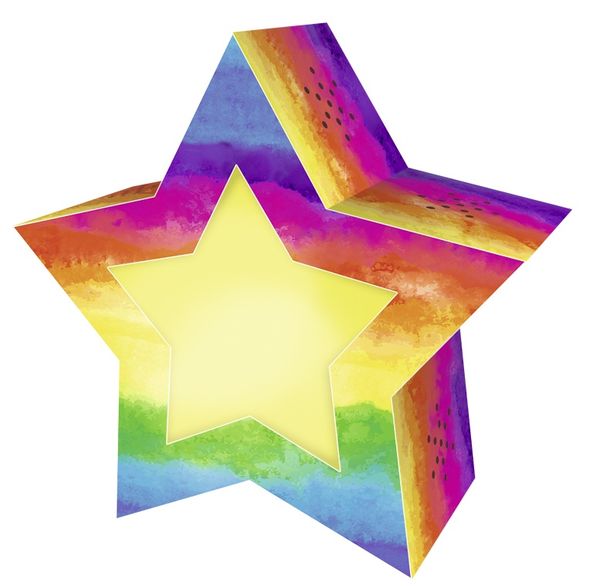 Produktbild: URSUS Laternenzeit / Home Decoration Twinkle Star Aquarell, Stern Bastel-Set als Laterne oder Deko-Licht