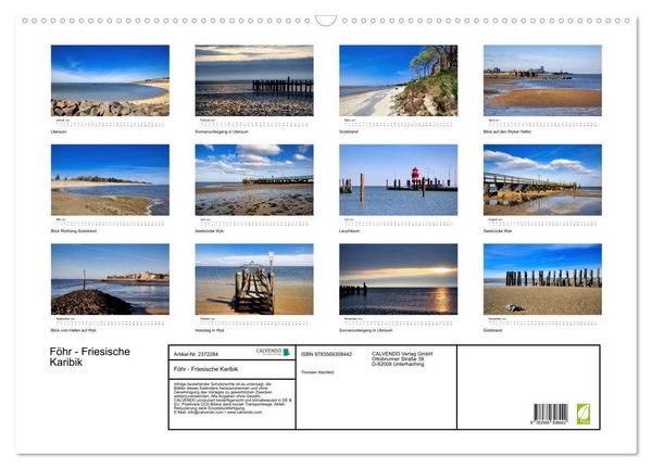 Produktbild: F&ouml;hr - Friesische Karibik (Wandkalender 2027 DIN A2 quer), CALVENDO Monatskalender