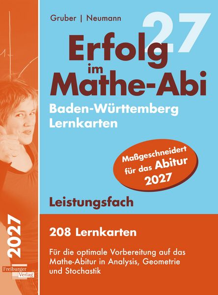 Produktbild: Erfolg im Mathe-Abi 2027, 208 Lernkarten Leistungsfach Allgemeinbildendes Gymnasium Baden-W&uuml;rttemberg