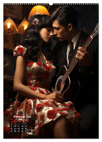 Produktbild: Rockabilly (Wandkalender 2026 DIN A2 hoch), CALVENDO Monatskalender