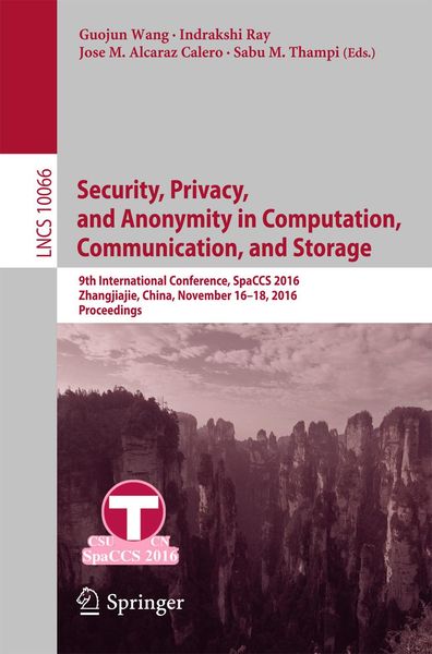 Produktbild: Security, Privacy, and Anonymity in Computation, Communication, and Storage