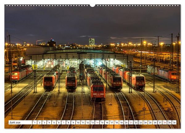 Produktbild: Mannheim bei Nacht - Impressionen aus der Quadratestadt (hochwertiger Premium Wandkalender 2026 DIN A2 quer), Kunstdruck in Hochglanz