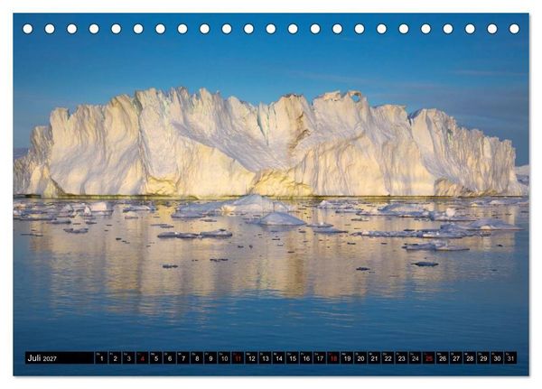 Produktbild: Ilulissat Eisfjord, Gr&ouml;nland. EIS - FORM UND LICHT (Tischkalender 2027 DIN A5 quer), CALVENDO Monatskalender