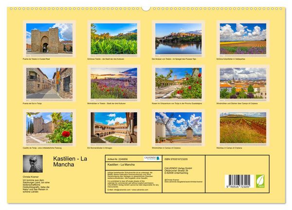 Produktbild: Kastilien - La Mancha (hochwertiger Premium Wandkalender 2026 DIN A2 quer), Kunstdruck in Hochglanz
