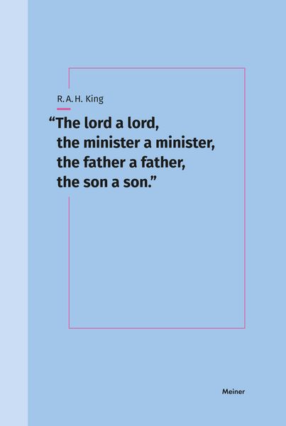 Produktbild: &ldquo;The lord a lord, the minister a minister, the father a father, the son a son.&rdquo;