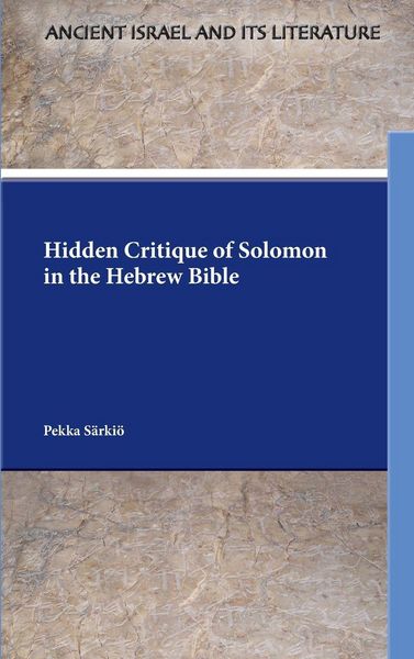 Produktbild: Hidden Critique of Solomon in the Hebrew Bible
