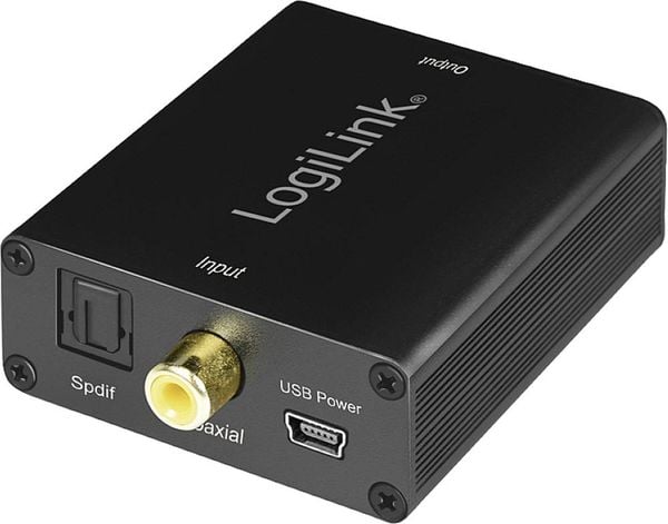 LogiLink CA0101 Toslink / Cinch / Klinke Audio Adapter Schwarz