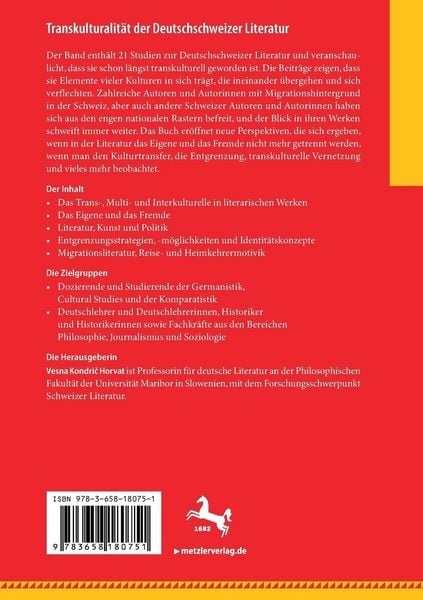 Produktbild: Transkulturalit&auml;t der Deutschschweizer Literatur