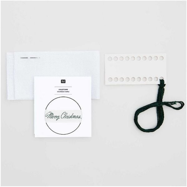 Produktbild: Stickpackung Gez&auml;hlter Kreuzstich, Band Schriftzug "Frohe Weihnachten"
