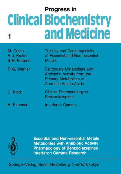 Produktbild: Essential and Non-Essential Metals Metabolites with Antibiotic Activity Pharmacology of Benzodiazepines Interferon Gamma Research