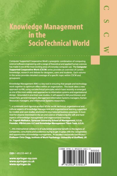 Produktbild: Knowledge Management in the SocioTechnical World