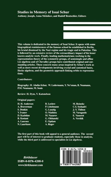 Produktbild: Studies in Memory of Issai Schur