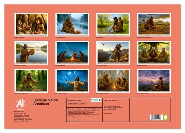 Produktbild: Spiritual Native American (Wall Calendar 2026 DIN A2 landscape), CALVENDO 12 Month Wall Calendar