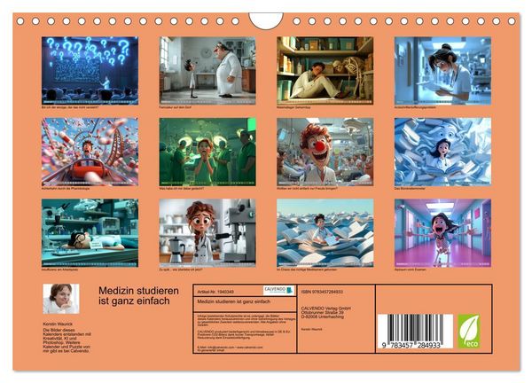 Produktbild: Medizin studieren ist ganz einfach (Wandkalender 2026 DIN A4 quer), CALVENDO Monatskalender