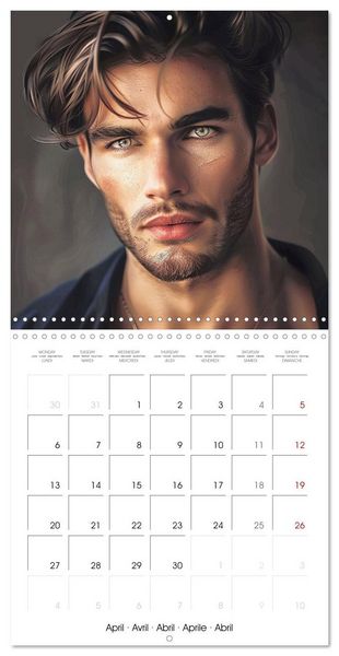 Produktbild: Men with irresistible charm (Wall Calendar 2026 12 &times; 12 Inch) CALVENDO 12 Month Wall Calendar