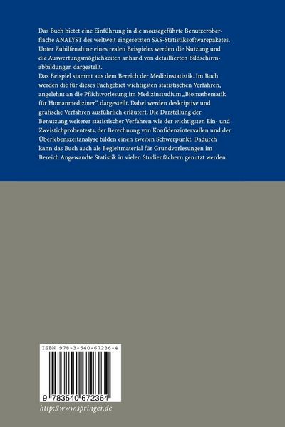 Produktbild: Medizinische Statistik mit SAS-Analyst