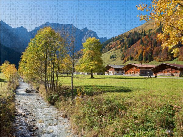 Produktbild: CALVENDO Puzzle Almdorf Eng im Karwendelgebirge | 1000 Teile Lege-Gr&ouml;&szlig;e 64x48cm Foto-Puzzle f&uuml;r gl&uuml;ckliche Stunden