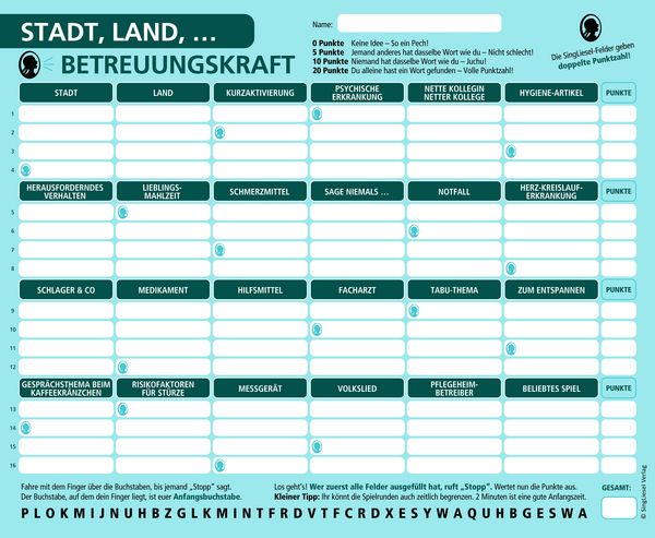 Produktbild: Stadt, Land, Betreuungskraft