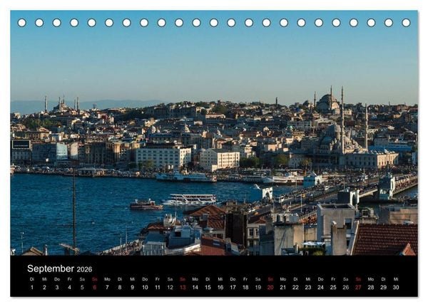Produktbild: Istanbul - Stadt am Bosporus (Tischkalender 2026 DIN A5 quer), CALVENDO Monatskalender