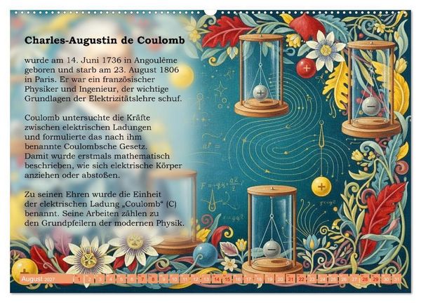 Produktbild: Pioniere der Elektrodynamik (Wandkalender 2027 DIN A2 quer), CALVENDO Monatskalender