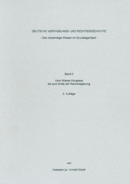 Produktbild: Deutsche Verfassungs- und Rechtsgeschichte - Band 2