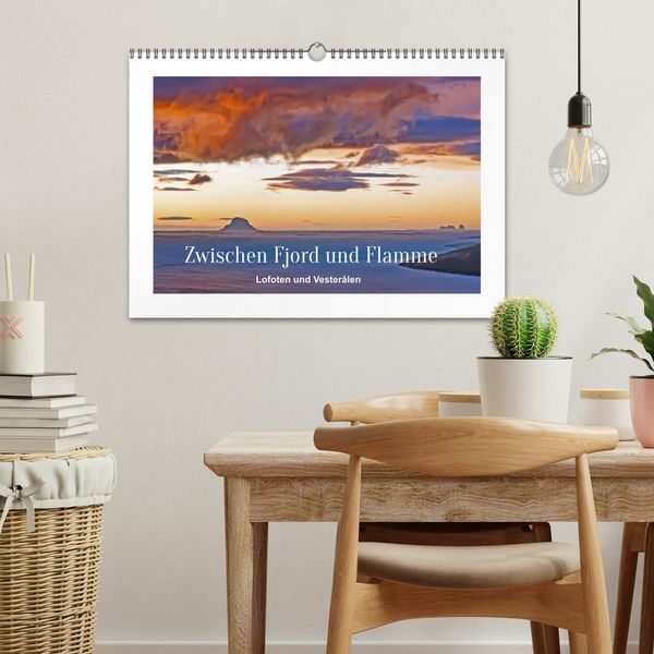 Produktbild: Zwischen Fjord und Flamme (Wandkalender 2026 DIN A3 quer), CALVENDO Monatskalender