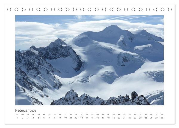 Produktbild: Die sch&ouml;nsten Gipfel der Alpen - Giganten aus Fels und Eis (Tischkalender 2026 DIN A5 quer), CALVENDO Monatskalender