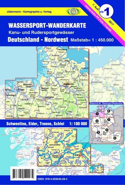 Produktbild: Wassersport-Wanderkarte / Deutschland Nordwest f&uuml;r Kanu- und Rudersport