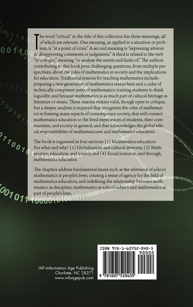 Produktbild: Critical Issues In Mathematics Education (HC)