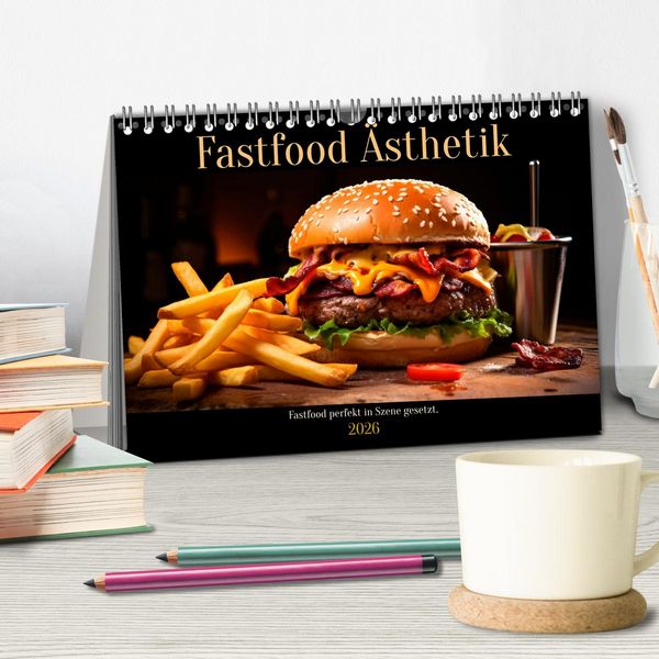 Produktbild: Fastfood &Auml;sthetik (Tischkalender 2026 DIN A5 quer), CALVENDO Monatskalender
