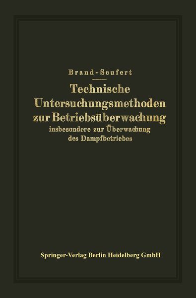 Produktbild: Technische Untersuchungsmethoden zur Betriebs&uuml;berwachung