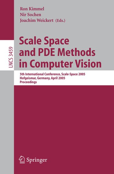 Produktbild: Scale Space and PDE Methods in Computer Vision