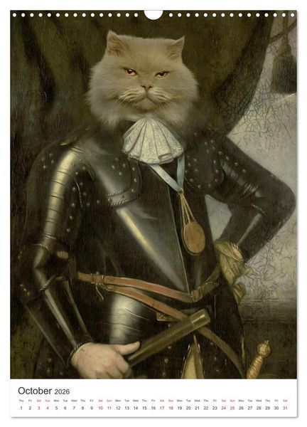 Produktbild: Aristocrat Cats (Wall Calendar 2026 DIN A3 portrait), CALVENDO 12 Month Wall Calendar