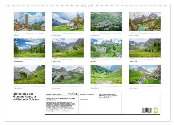 Produktbild: Sur la route des Grandes Alpes, la vall&eacute;e de la Guisane (Calendrier mural 2026 DIN A2 vertical), CALVENDO calendrier mensuel