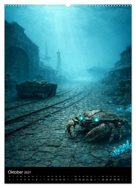 Produktbild: Aetherion &ndash; Die versunkene Stadt (Wandkalender 2027 DIN A2 hoch), CALVENDO Monatskalender