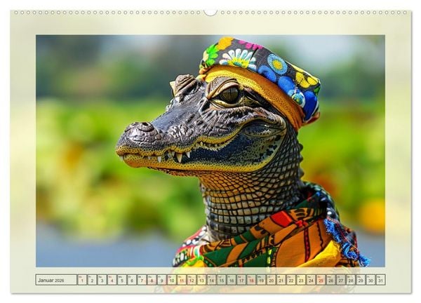 Produktbild: Reptilien-Fashion. Im Rampenlicht der Wildnis (hochwertiger Premium Wandkalender 2026 DIN A2 quer), Kunstdruck in Hochglanz
