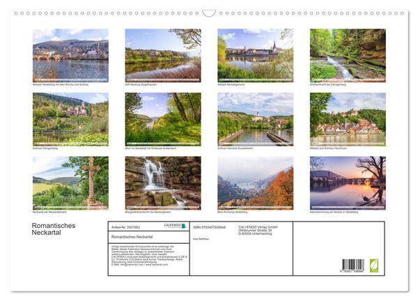 Produktbild: Romantisches Neckartal (Wandkalender 2026 DIN A2 quer), CALVENDO Monatskalender